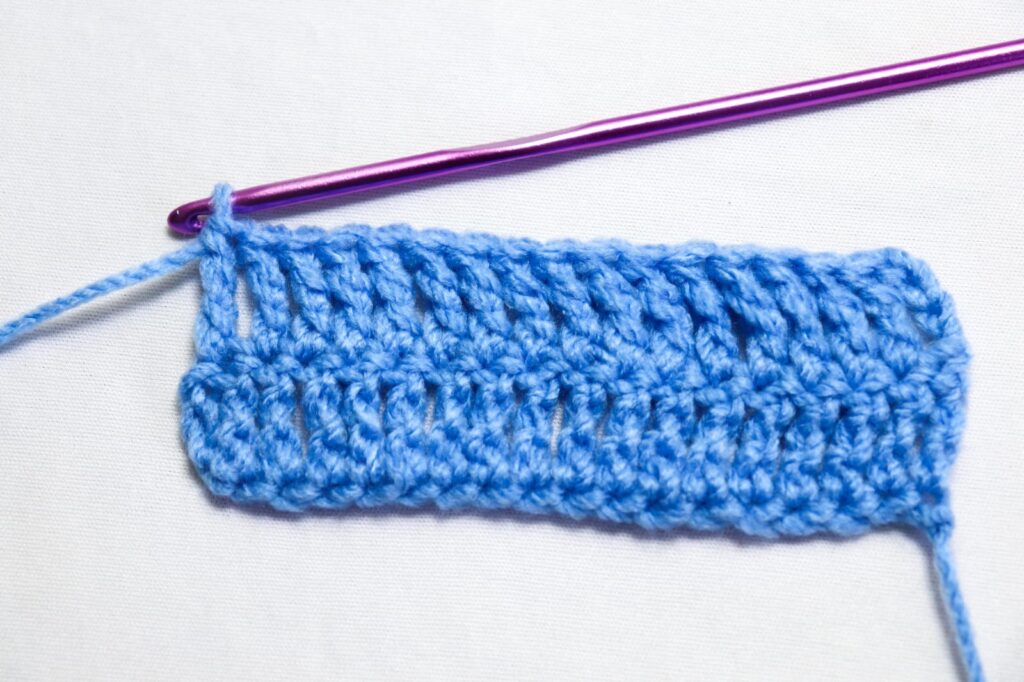 crochet treble stitch.