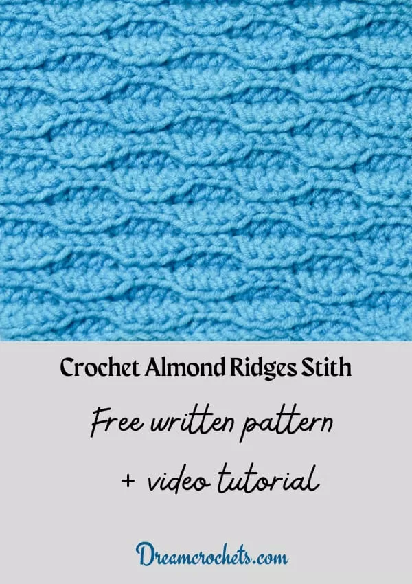 Crochet Almond Ridge Stitch. Easy & Simple