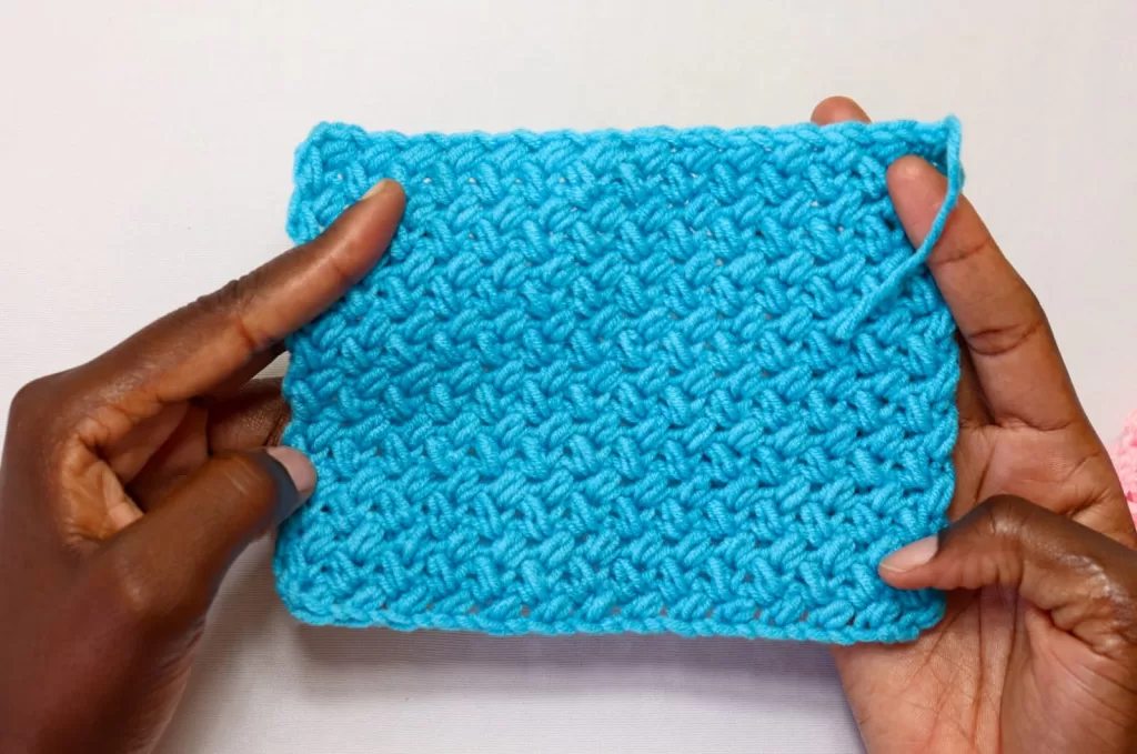 Crochet mini bean stitch