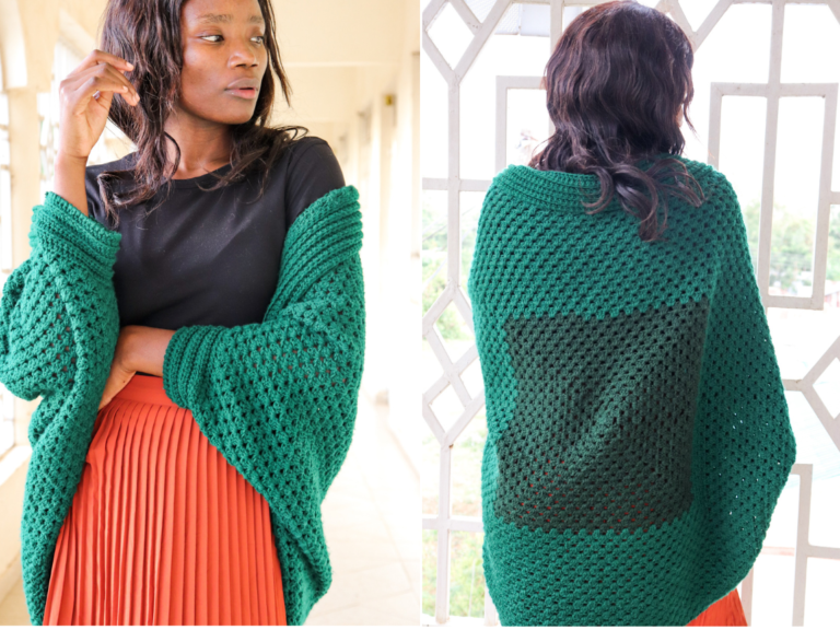 Crochet a granny square cocoon cardigan. Easy and fast Pattern ...