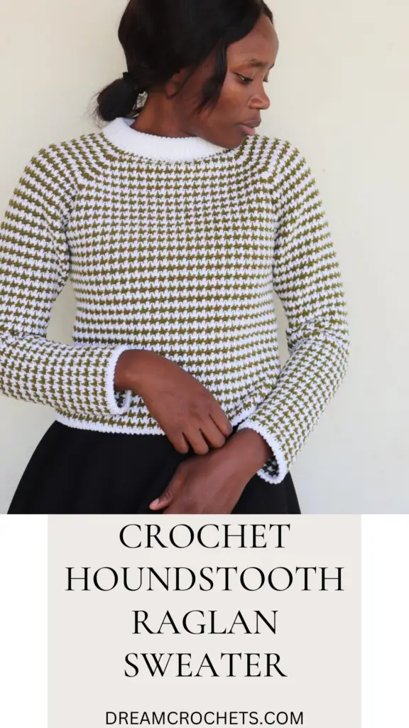 crochet houndstooth sweater