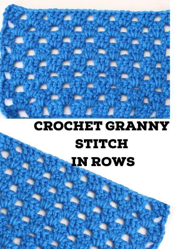 Crochet granny stitch in rows {beginner friendly}