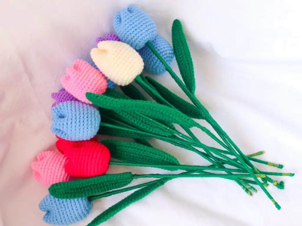 Crochet tulips