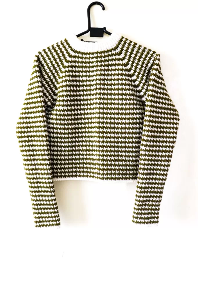 crochet houndstooth sweater free pattern