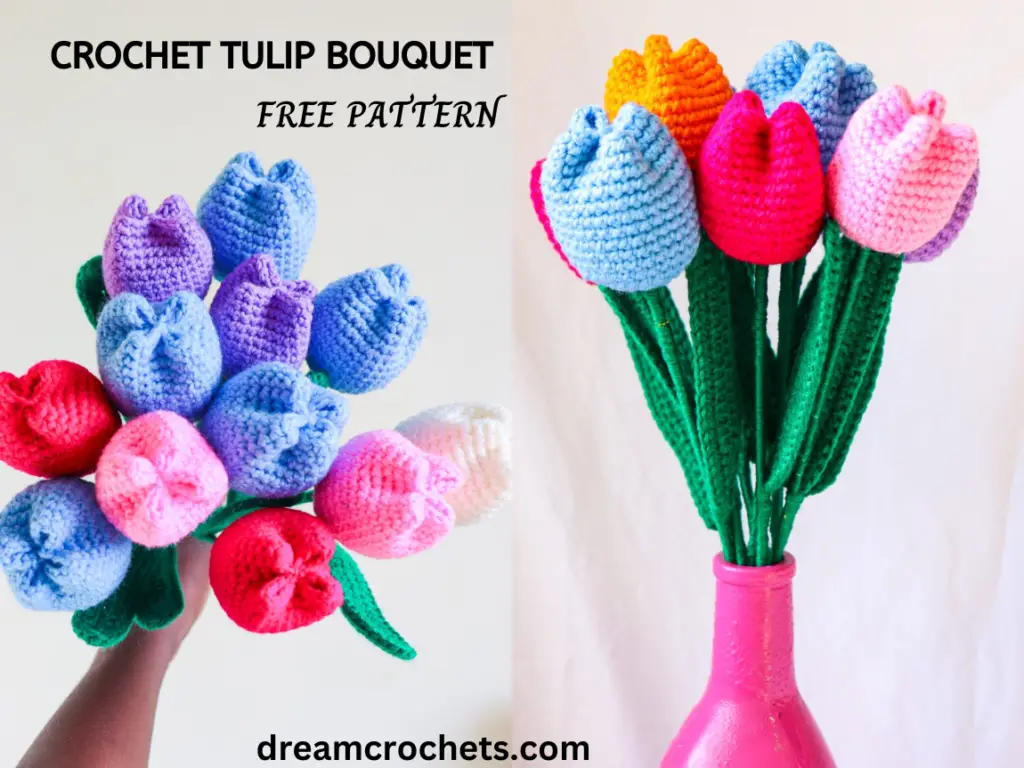crochet tulip flowers