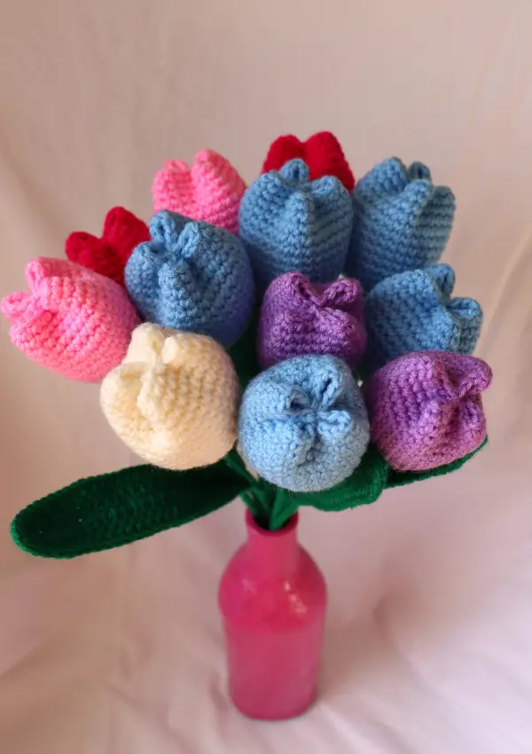 Easy Crochet Tulip flower for absolute beginner.