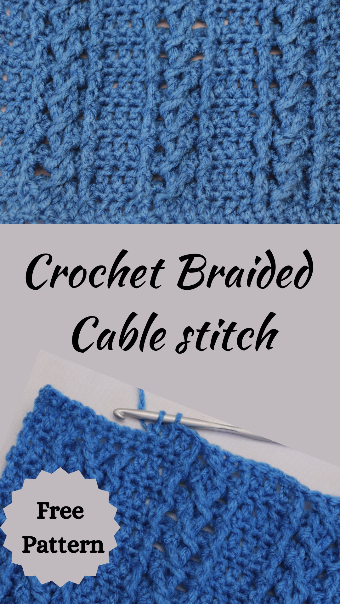 Crochet Braided cable stitch pattern. Dreamcrochets