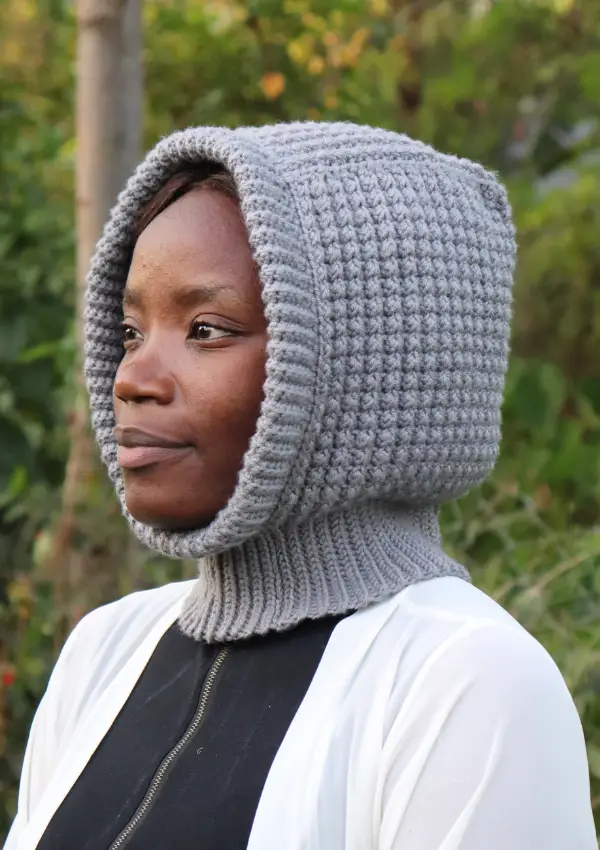 Rail Rib crochet Balaclava Pattern.