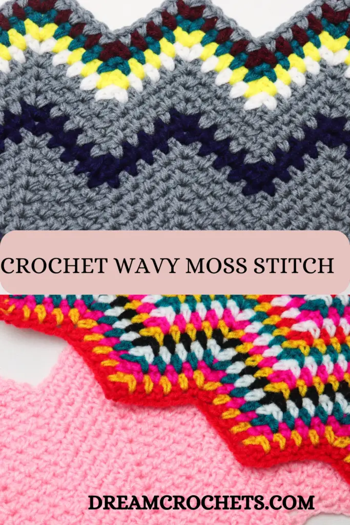 crochet wave moss stitch