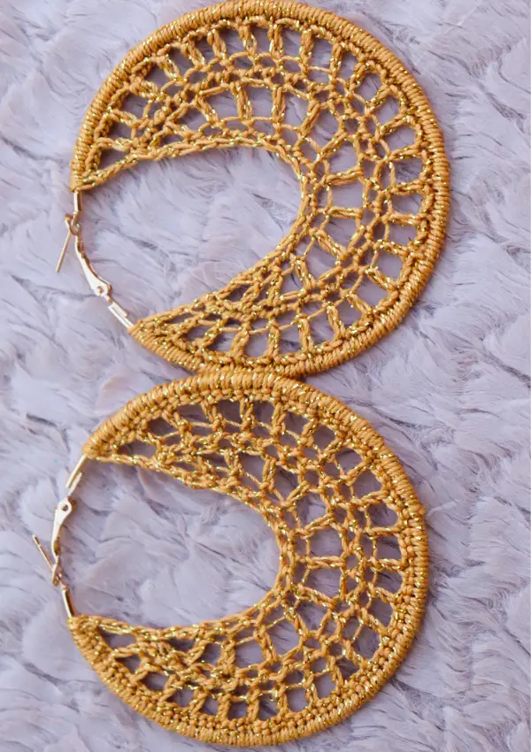crochet hoop earrings