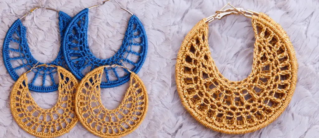 crochet hoop earring pattern