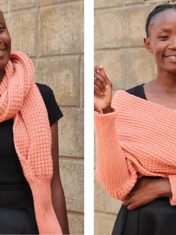 Crochet Sweater Scarf With Sleeves. A Cozy, Convertible Accessory You’ll Love