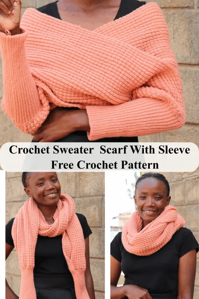 CROCHET SWEATER SCARF FREE PATTERN